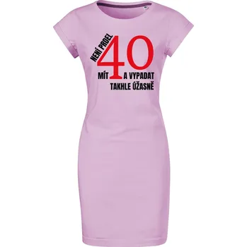 Dámské šaty Bavlněné letní šaty Není prdel 40 Velikost: S, Barva: Orchid