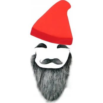 Karnevalový kostým KOSTÝM TRPASLÍK SKŘÍTEK ČEPICE BRADA ČERVENÁ