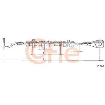 Plynové lanko COFLE Lanko pedálu plynu CFL 10.086