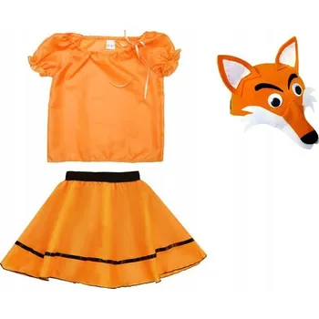 Karnevalový kostým KOSTÝM LIŠKA SUKNĚ BALENKA KLOBOUK 134-140
