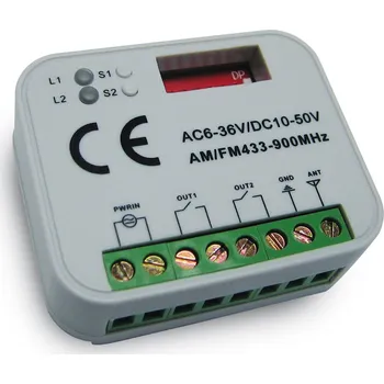 příslušenství k bráně TECHNOPARK CZ s.r.o. Externí rádiový přijímač VARIO pro pevný i plovoucí kód, 300-868 Mhz