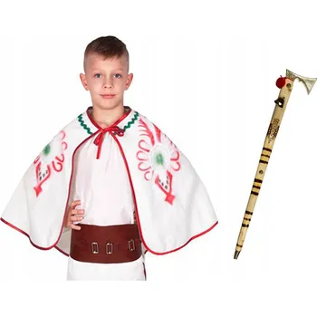 Karnevalový kostým KOSTÝM GÓRAL ZBOJNÍK KALHOTY PLÁŠTĚNKA PAS 116-128