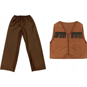 Karnevalový kostým KOSTÝM KOVBOJ KAMIZELKA KALHOTY 134-140 2el