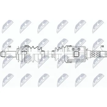 Poloosa kola Hnací hřídel - poloosa NTY NPW-SB-012