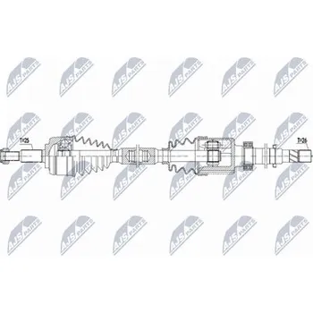 Poloosa kola Hnací hřídel - poloosa NTY NPW-RE-225