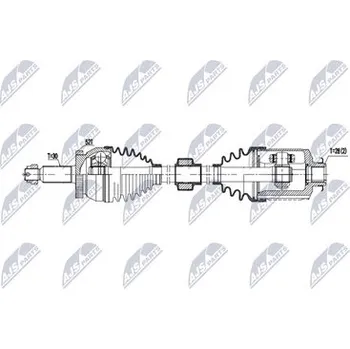 Poloosa kola Hnací hřídel - poloosa NTY NPW-HY-669