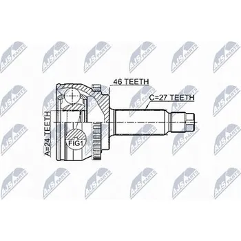 Poloosa kola Sada kloubů pro hnací hřídel NTY NPZ-KA-359