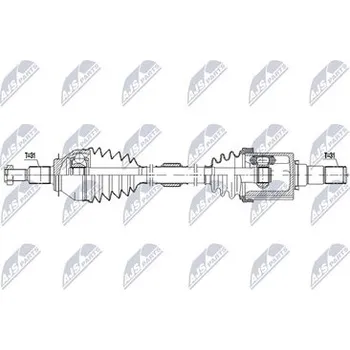 Poloosa kola Hnací hřídel - poloosa NTY NPW-MZ-128
