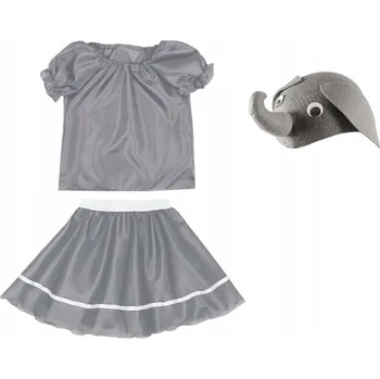 Karnevalový kostým KOSTÝM SLON SUKNĚ HALENKA ČEPICE 116-128