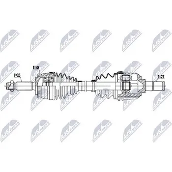 Hnací hřídel - poloosa NTY NPW-HY-658