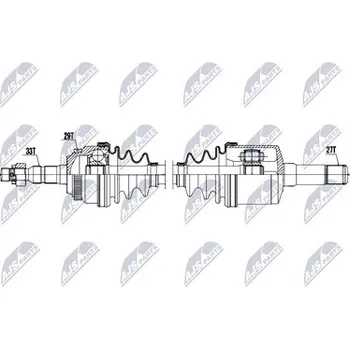 Poloosa kola Hnací hřídel - poloosa NTY NPW-PL-187