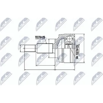 Poloosa kola Sada kloubů pro hnací hřídel NTY NPZ-RE-002
