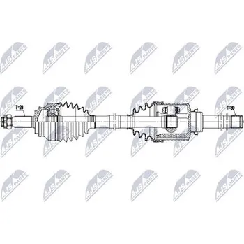 Poloosa kola Hnací hřídel - poloosa NTY NPW-MS-118