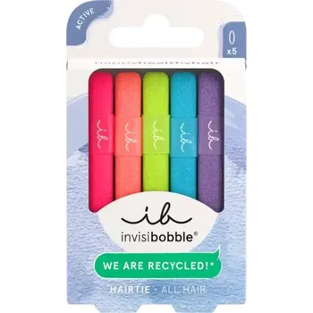 Invisibobble Hair Tie Neon sada sportovních gumiček do vlasů 5 ks, Glow