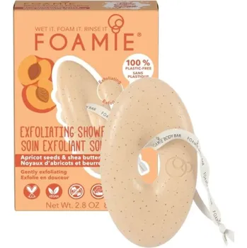 Mýdlo Foamie Apricot & Shea Butter Exfoliating Shower Body Bar tuhá peelingová sprchová péče 80 g