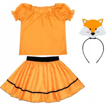 Karnevalový kostým KOSTÝM LIŠKA SUKNĚ BALENKA ČELENKA 134-140 4ks