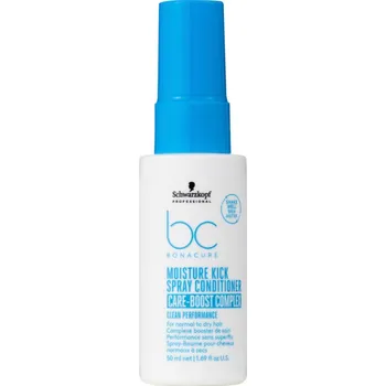 Vlasová regenerace Schwarzkopf Professional Bonacure Moisture Kick Moisture Kick Spray Conditioner Care-Boost Complex bezoplachový sprej pro hydrataci 50 ml