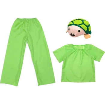 Karnevalový kostým KOSTÝM ŽELVA OBLEČEK ŽELVIČKA PŘEVLEK ZVÍŘÁTKO ČEPICE KALHOTY 134-140 3 díly