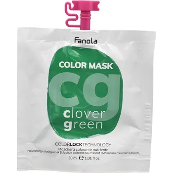 Vlasová regenerace Fanola Color Mask Colored Hair Mask pigmentovaná barvicí maska na vlasy 30 ml, Clover Green
