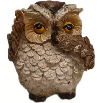 Zahradní dekorace Prodex A00062 Sova hnědá malá 7 x 6 polyston