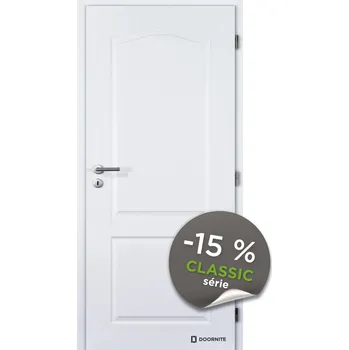 Interiérové dveře Dveře falcové lakované, bílá Doornite 1, Claudius struktura, dozický zámek Šířka: 70, Orientace: levá, Výplň: voština