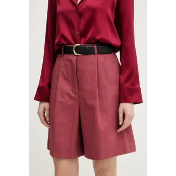 Dámské kraťasy Šortky s přídavkem lnu Weekend Max Mara ECUBA 2615141022600 červená 92X, vel. 36