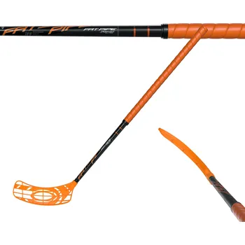 Florbalová hůl Fat Pipe CORE 34 ORANGE Florbalová hokejka oranžová / černá, Spooky, Pravá (pravá ruka dole), 55cm (=65cm)