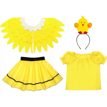 Karnevalový kostým KOSTÝM KUŘECÍ KOSTÝM PLÁŠŤ Velikonoce 98-110