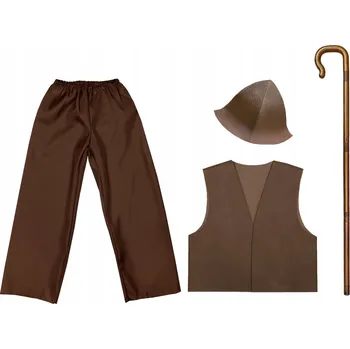 Karnevalový kostým KOSTÝM PASTÝŘ, KOSTÝM PASTÝŘE, BETLÉM, VESTA, HŮL, HNĚDÝ 98-110