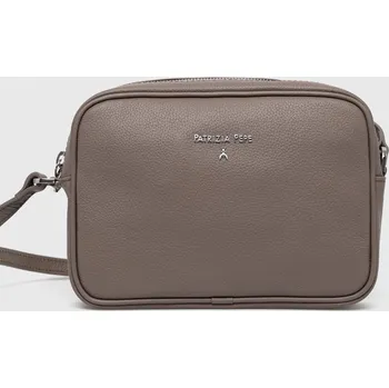 Kabelka Kožená kabelka Patrizia Pepe CB8985.L001 šedá 90X, vel. ONE SIZE