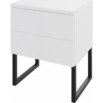 Noční stolek Noční stolek se dvěma zásuvkami, s nožičkami, systém click-on, šířka 50 cm