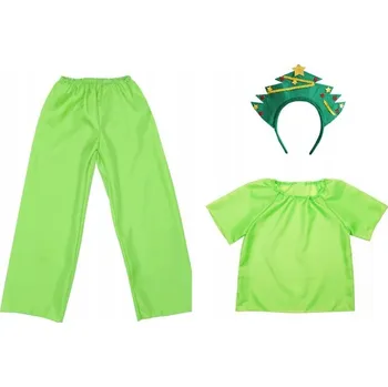 Karnevalový kostým KOSTÝM VÁNOČNÍ STROMEK, VÁNOČNÍ KOSTÝM, ZELENÝ, VELIKOST 134-140, 3 DÍLY