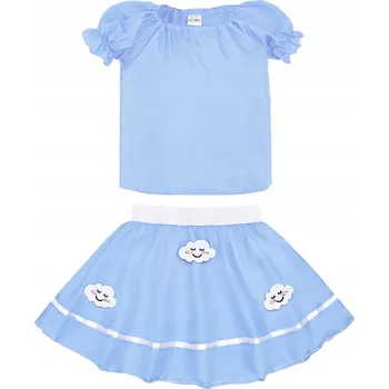 Karnevalový kostým KOSTÝM MRÁČKY KOSTÝM NEBE PŘEVLEK MRÁČKY NEBE MODRÉ 116-128 2 dílků