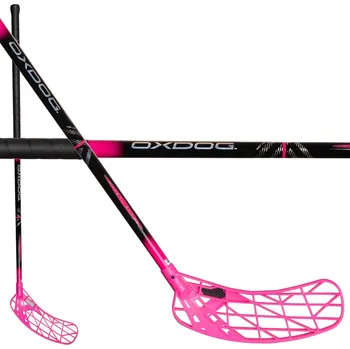 Florbalová hůl Oxdog HYPERLIGHT 2.0 HST 29 PK ROUND MBC Florbalová hůl černá / růžová, Pravá (pravá ruka dole), 96cm (=106cm)
