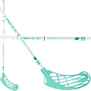 Florbal Unihoc Basic CAVITY Z 32 white/turquoise Florbalová hůl bílá / tyrkysová, Pravá (pravá ruka dole), 92cm (=102cm)