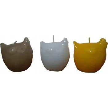 Svíčka Velká dekorativní svíčka ve tvaru slepice, 120/122 mm - unikátní stylový prvek