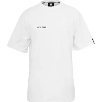 Pánské tričko Unihoc T-shirt LOUNGE oversize white Tričko S, bílá