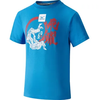Pánské tričko Mizuno JUDO T-SHIRT DENTO Tričko XS, modrá