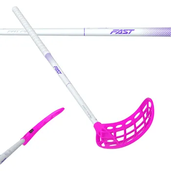 Florbalová hůl Fat Pipe FAST 29 THIN JAB FH2 PINK Florbalová hůl bílá / růžová, Levá (levá ruka dole), 101cm (=111cm)