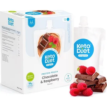KetoDiet Proteinová kapsička 7x 100 g, čokoláda/malina