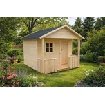 Botodrew Dřevěná zahradní dekorace – Dětský domek D4