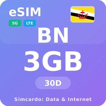 SIM karta Brunej Mobilní Internet - eSIM 3GB 30 dní datová SIM karta