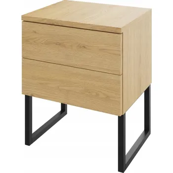 Noční stolek Noční stolek se dvěma zásuvkami, s nožičkami, systém click-on, šířka 40 cm
