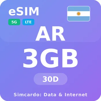 SIM karta Argentina Mobilní Internet - eSIM 3GB 30 dní datová SIM karta