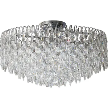 Křišťálové stropní svítidlo s lesklou povrchovou úpravou do obýváku nad pohovku BURANO E14