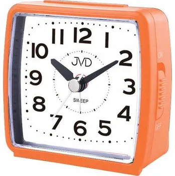 Budík ORANŽOVÝ PODSVÍCENÝ ČTVERCOVÝ BUDÍK S OPAKOVANÝM BUZENÍM JVD SRP7602.2 TICHÝ