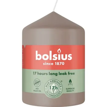 Svíčka Bolsius Válec 58x80 Light Taupe svíčka, hnědošedá 140 gram