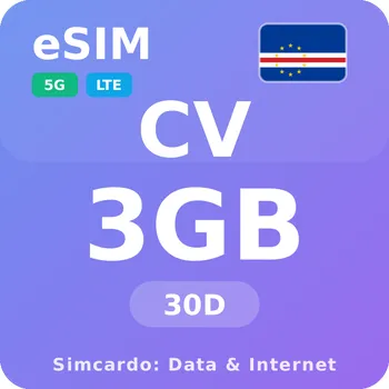 SIM karta Kapverdy Mobilní Internet - eSIM 3GB 30 dní datová SIM karta