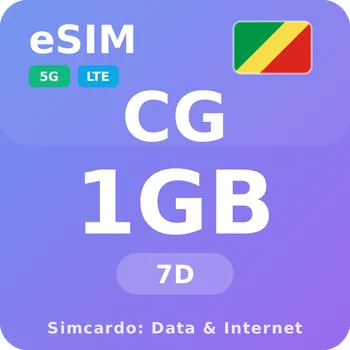 SIM karta Kongo Mobilní Internet - eSIM 1GB 7 dní datová SIM karta