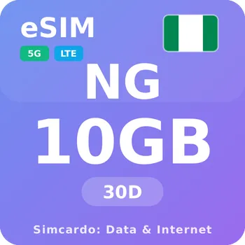 SIM karta Nigérie Mobilní Internet - eSIM 10GB 30 dní datová SIM karta